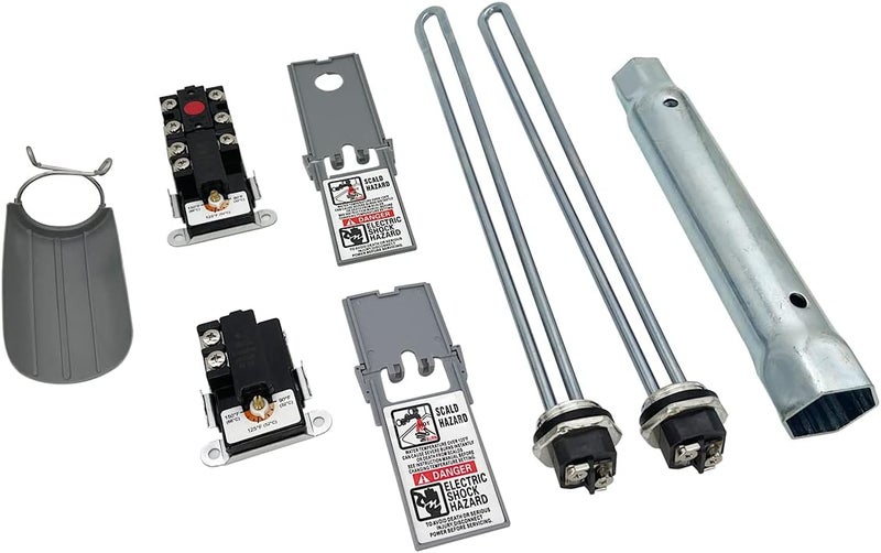 Alltemp Electric Water Heater Tune-Up Kit, Includes Two 4500W 240V Water Heater Elements, Upper Thermostat, Lower Thermostat, Two Protective Covers, Two Elements Gaskets, One Element Wrench,Quick Change Tool… - Image 1